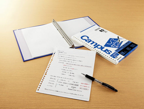 Kokuyo Campus Shikkari Loose Leaf Paper 807B Dotted 6 mm Rule 20 Holes 100 Sheets | A5