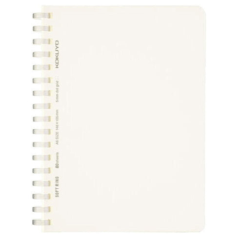Kokuyo CLEAR Soft Ring Notebook 5mm Dot Grid SV558WT | A6 80 Sheets