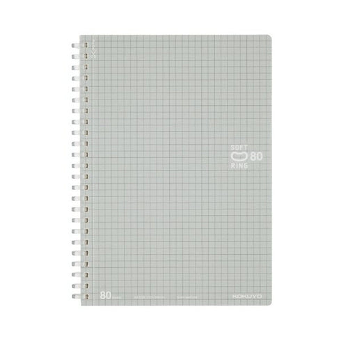 Kokuyo SILVER Soft Ring Notebook 5mm GRID SV338S5 | A5 80 Sheets