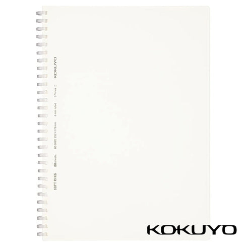 Kokuyo CLEAR Soft Ring Notebook Dotted 6 mm Ruled SV508B | Semi B5 80 Sheets