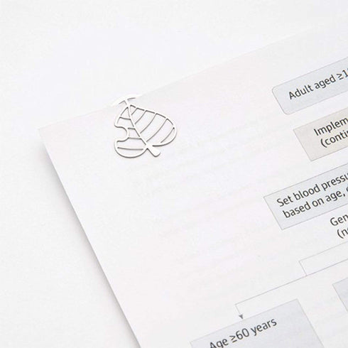 MIDORI E-Clip Etching Clip Leaf Leaves Paper Clip