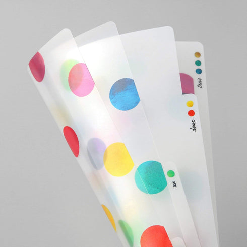 Midori MD A5 3 Pocket Clear Folder | Dots