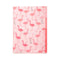 Midori MD A5 3 Pocket Clear Folder | Flamingo
