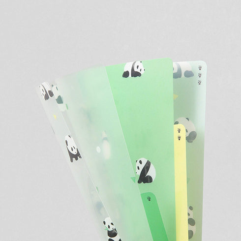 Midori MD A5 3 Pocket Clear Folder | Panda Kawaii