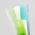 Midori MD A5 5 Pocket Clear Folder | 2-Way Blue Gradient Yellow & Green