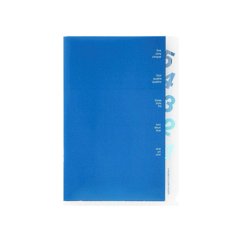 Midori MD A5 5 Pocket Clear Folder | Blue