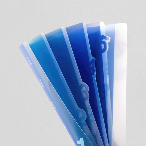 Midori MD A5 5 Pocket Clear Folder | Blue