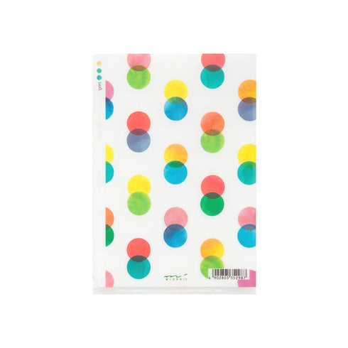Midori MD A6 3 Pocket Clear Folder | Dots