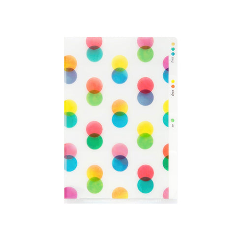 Midori MD A6 3 Pocket Clear Folder | Dots