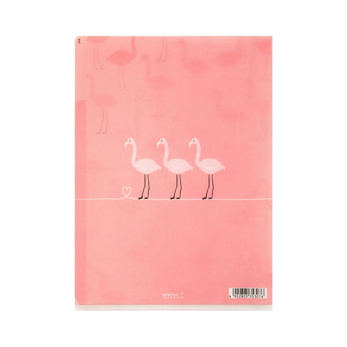 Midori MD A6 3 Pocket Clear Folder | Flamingo