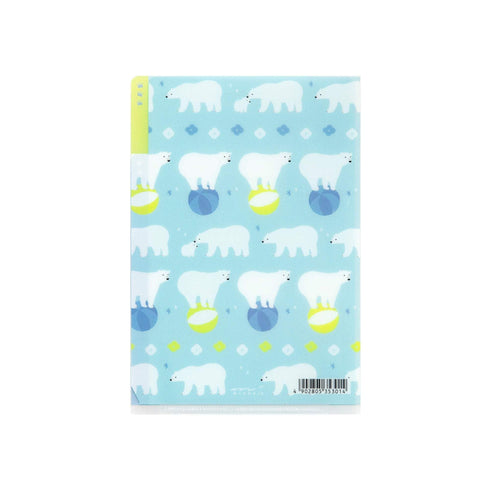 Midori MD A6 3 Pocket Clear Folder | Polar Bears