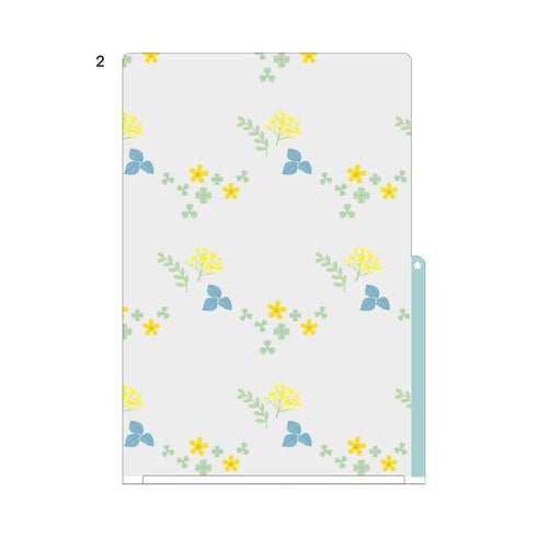 Midori MD A6 3 Pocket Clear Folder | Wildflower Kawaii