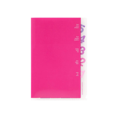 Midori MD A6 5 Pocket Clear Folder | Pink