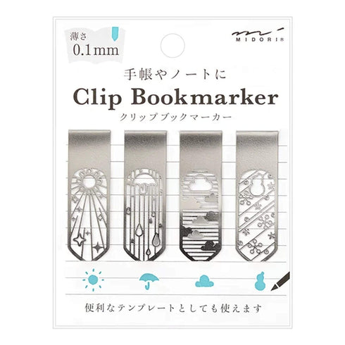 MIDORI Metal Weather Bookmark Clips