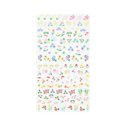 Midori Seal Collection Planner Stickers Removable | 2391 Flowers