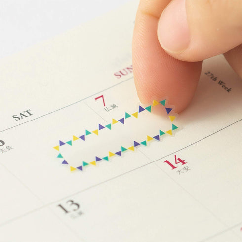 Midori Seal Collection Planner Stickers Removable Pastel | 2389 Title Decorations