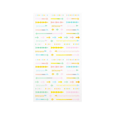Midori Seal Collection ARROW Planner Stickers Removable Pastel | 2458