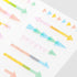 Midori Seal Collection ARROW Planner Stickers Removable Pastel | 2458