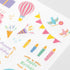Midori Seal Collection BIRTHDAY Planner Stickers Removable Pastel | 2459