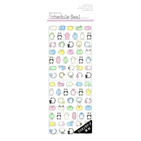 Mind Wave ANIMALS Date Frames Date Markers Schedule Frames Schedule Bujo Tiny Stickers | 76597