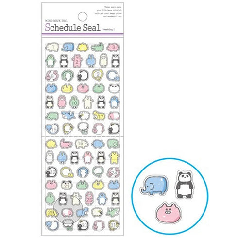 Mind Wave ANIMALS Date Frames Date Markers Schedule Frames Schedule Bujo Tiny Stickers | 76597