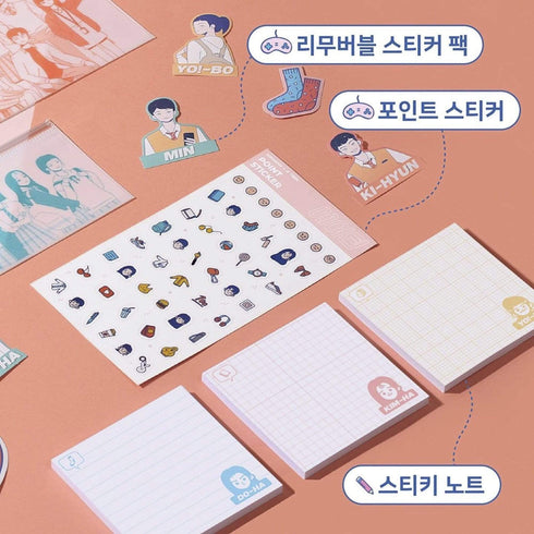 MoteMote Blue Ruled A-Teen Sticky Note | USA Located!