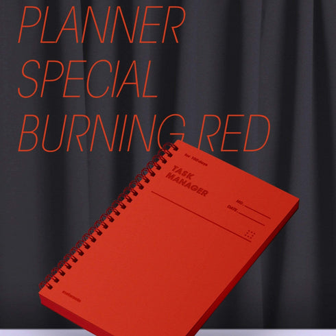 MOTEMOTE Burning Red Task Manager Planner | 100 Days - USA located!