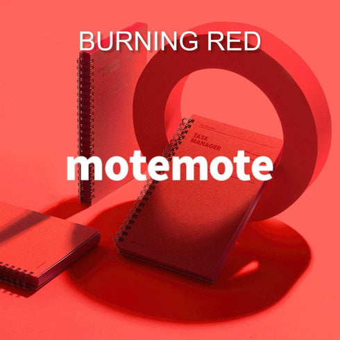 MOTEMOTE Burning Red Task Manager Planner | 100 Days - USA located!