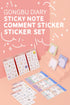 MOTEMOTE Gungbu Diary Kkyong X Bbyu Comment Stickers | Three Styles!| USA Located!