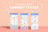 MOTEMOTE Gungbu Diary Kkyong X Bbyu Comment Stickers | Three Styles!| USA Located!