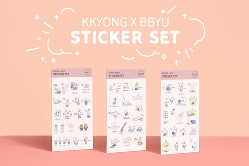 MOTEMOTE Gungbu Diary Kkyong X Bbyu Study Stickers | Six Styles!| USA Located!