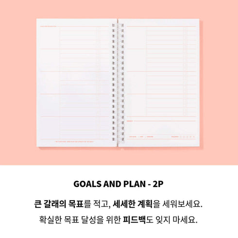 MOTEMOTE Living Coral Task Manager Planner | 100 Days - USA located!