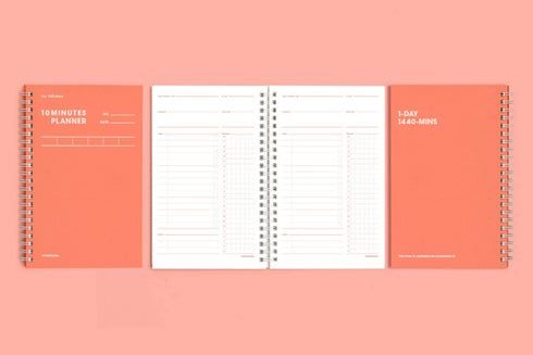MOTEMOTE Living Coral Ten Minute Planner | 100 Days - USA located!