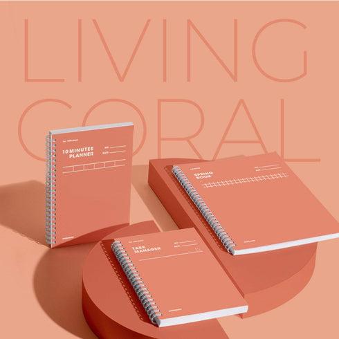 MOTEMOTE Living Coral Ten Minute Planner | 100 Days - USA located!