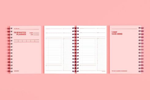 MOTEMOTE Rose Quartz 10 Minute Planner | Half Year - USA located!