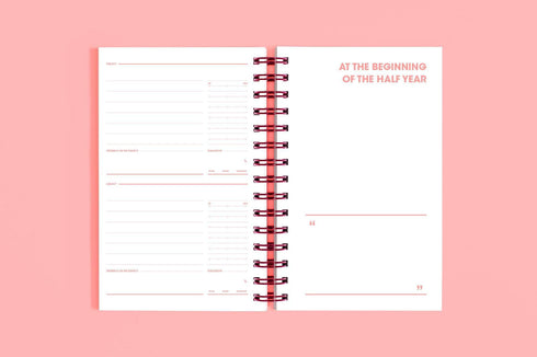 MOTEMOTE Rose Quartz 10 Minute Planner | Half Year - USA located!