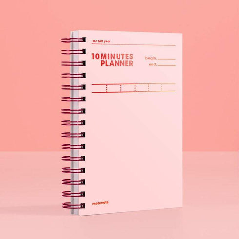 MOTEMOTE Rose Quartz 10 Minute Planner | Half Year - USA located!