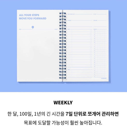 MOTEMOTE Serenity Blue 10 Minute Planner | Half Year - USA located!