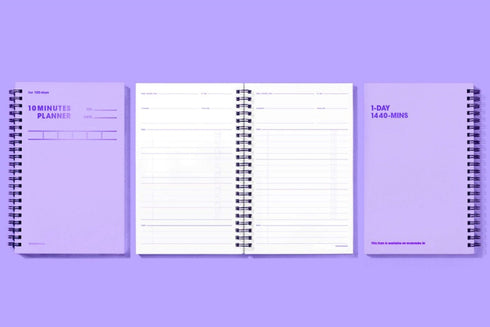 MOTEMOTE Violet Ten Minute Planner | 100 Days - USA located!