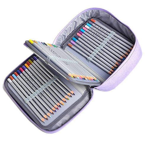 New Waterproof 72 Slots Pencil Pen Storage Case