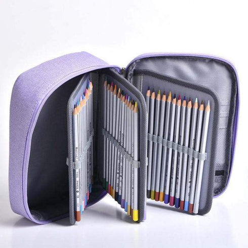 New Waterproof 72 Slots Pencil Pen Storage Case