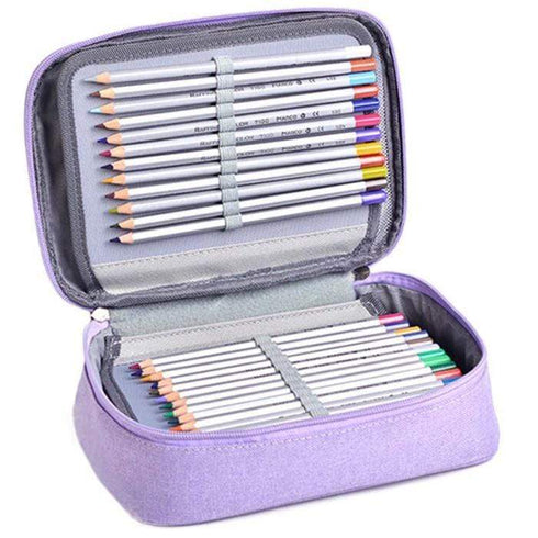 New Waterproof 72 Slots Pencil Pen Storage Case