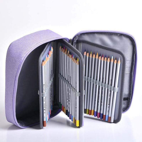 New Waterproof 72 Slots Pencil Pen Storage Case