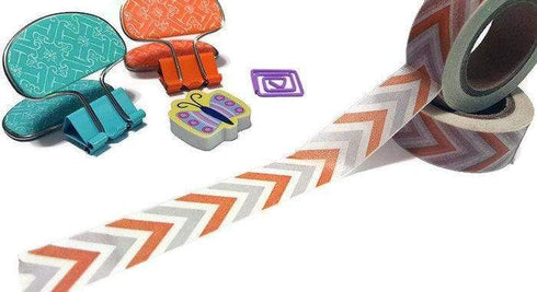 Orange & Grey Gray Chevron Chevrons Arrow Arrows Washi Tape