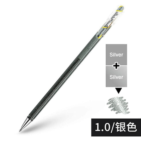 Pentel Hybrid Dual Metallic Gel Pen 1.0 mm Shimmering Ink | GOLD