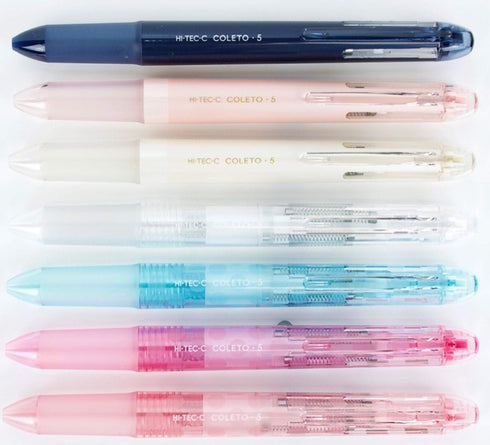 PINK PEARL Pilot Hi-Tec-C Coleto | 5 Color Multi Pen Body