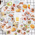 Premium Die-Cut Kawaii Stickers Food Sushi Chinese Take-out Takeaway Salad Wagashi Foodie Stickers