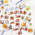 Premium Die-Cut Kawaii Stickers Food Sushi Chinese Take-out Takeaway Salad Wagashi Foodie Stickers