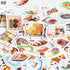 Premium Die-Cut Kawaii Stickers Food Sushi Chinese Take-out Takeaway Salad Wagashi Foodie Stickers