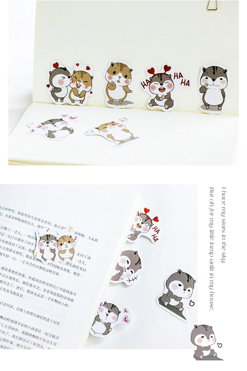 Premium Die-Cut Stickers Chipmunk Love Romance